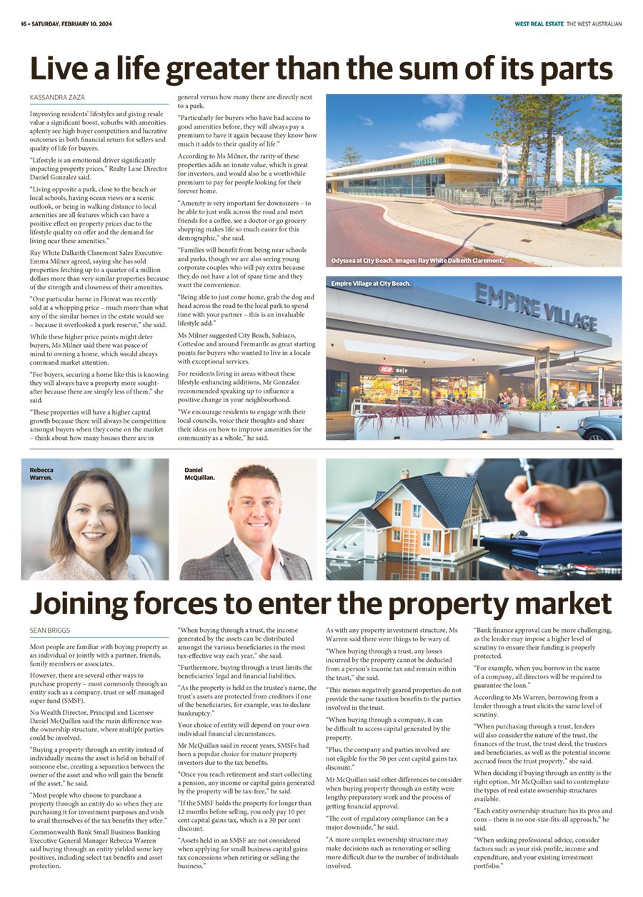 news paper article about joining forces to enter the property market